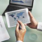 Business people working on data project